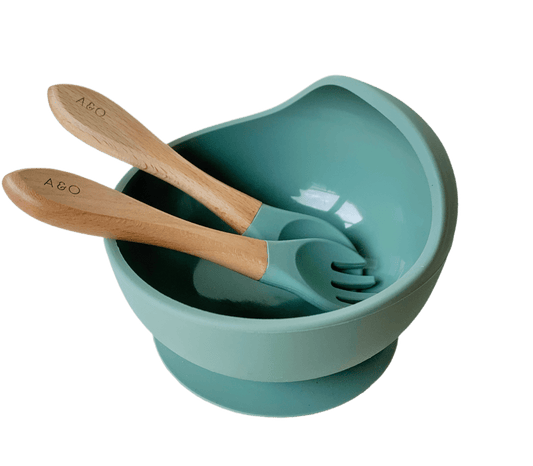 Bowl de Silicone com Sucção - Sage